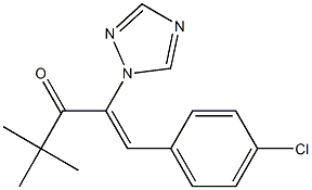 1-(4-Chlorophenyl)-4,4-dimethyl-2-(1H-1,2,4-triazol-1-yl)-1-penten-3-one Struktur