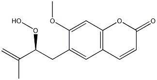 6-[(2S)-2-Hydroperoxy-3-methyl-3-butenyl]-7-methoxycoumarin Struktur