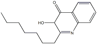 2-Heptyl-3-hydroxy-4(3H)-quinolinone Struktur