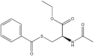 N-Acetyl-S-benzoyl-L-cysteine ethyl ester Struktur