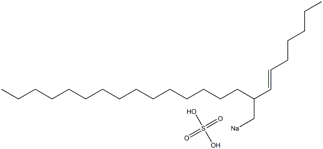 Sulfuric acid 2-(1-heptenyl)heptadecyl=sodium ester salt Struktur