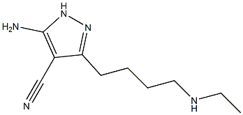 5-Amino-3-[4-(ethylamino)butyl]-1H-pyrazole-4-carbonitrile Struktur