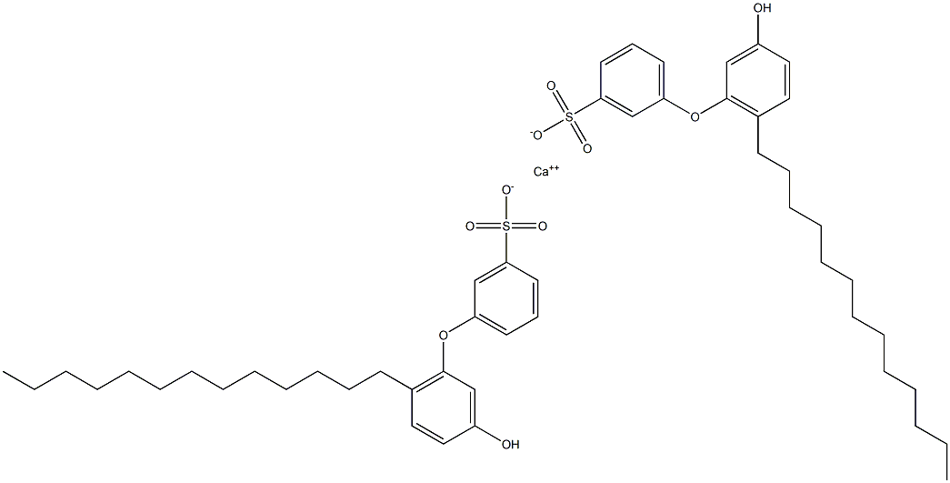 Bis(3'-hydroxy-6'-tridecyl[oxybisbenzene]-3-sulfonic acid)calcium salt Struktur