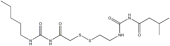 1-(3-Methylbutyryl)-3-[2-[[(3-pentylureido)carbonylmethyl]dithio]ethyl]urea Struktur