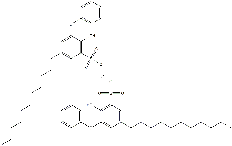 Bis(2-hydroxy-5-undecyl[oxybisbenzene]-3-sulfonic acid)calcium salt Struktur