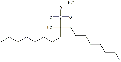 9-Hydroxyheptadecane-9-sulfonic acid sodium salt Struktur