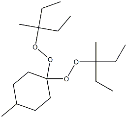 4-Methyl-1,1-bis(1-ethyl-1-methylpropylperoxy)cyclohexane Struktur