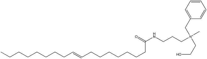 N-(2-Hydroxyethyl)-N-methyl-N-[3-[(1-oxo-9-octadecenyl)amino]propyl]benzenemethanaminium Struktur