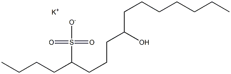 9-Hydroxyhexadecane-5-sulfonic acid potassium salt Struktur