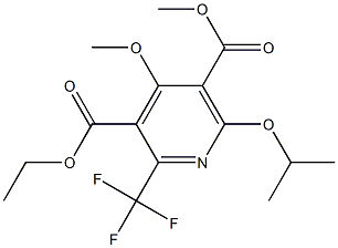 6-(Isopropoxy)-4-methoxy-2-(trifluoromethyl)pyridine-3,5-dicarboxylic acid 3-ethyl 5-methyl ester Struktur