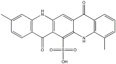 5,7,12,14-Tetrahydro-4,10-dimethyl-7,14-dioxoquino[2,3-b]acridine-6-sulfonic acid Struktur