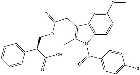 (S)-1-(4-Chlorobenzoyl)-5-methoxy-2-methyl-1H-indole-3-acetic acid 2-carboxy-2-phenylethyl ester Struktur