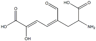 7-Amino-5-formyl-2-hydroxy-2,4-octadienedioic acid Struktur