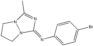 3-Methyl-N-(4-bromophenyl)-6,7-dihydro-1H,5H-pyrazolo[1,2-a][1,2,4]triazol-1-imine Struktur