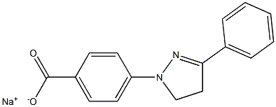 p-(3-Phenyl-2-pyrazolin-1-yl)benzoic acid sodium salt Struktur