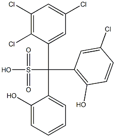 (3-Chloro-6-hydroxyphenyl)(2,3,5-trichlorophenyl)(2-hydroxyphenyl)methanesulfonic acid Struktur