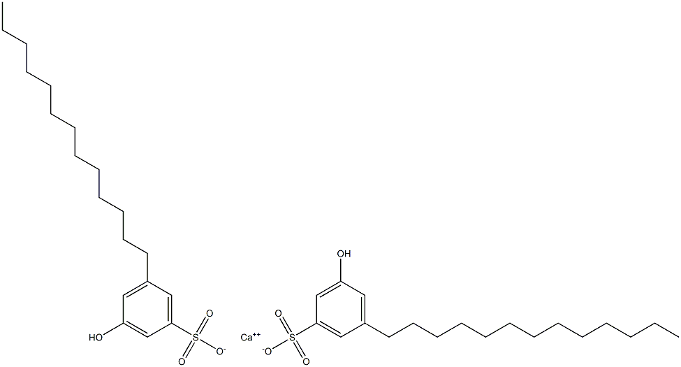 Bis(3-hydroxy-5-tridecylbenzenesulfonic acid)calcium salt Struktur