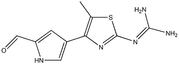 2-[[Amino(amino)methylene]amino]-5-methyl-4-(2-formyl-1H-pyrrol-4-yl)thiazole Struktur