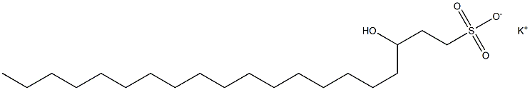 3-Hydroxyicosane-1-sulfonic acid potassium salt Struktur