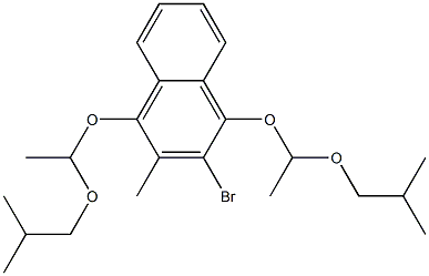 2-Bromo-1,4-bis[1-(isobutoxy)ethoxy]-3-methylnaphthalene Struktur