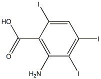 6-Amino-2,4,5-triiodobenzoic acid Struktur