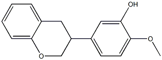 3,4-Dihydro-3-(3-hydroxy-4-methoxyphenyl)-2H-1-benzopyran Struktur