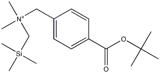 4-tert-Butyloxycarbonyl-N,N-dimethyl-N-(trimethylsilylmethyl)benzenemethanaminium Struktur