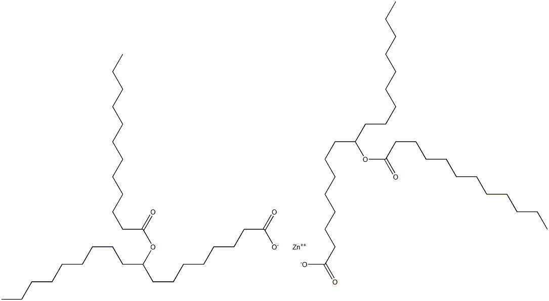 Bis(9-lauroyloxystearic acid)zinc salt Struktur