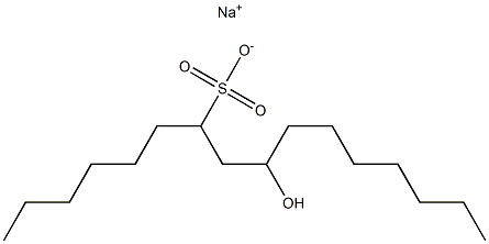 9-Hydroxyhexadecane-7-sulfonic acid sodium salt Struktur