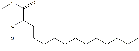 2-Trimethylsilyloxytetradecanoic acid methyl ester Struktur