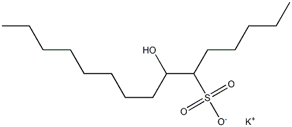 7-Hydroxypentadecane-6-sulfonic acid potassium salt Struktur