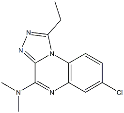 7-Chloro-4-dimethylamino-1-ethyl[1,2,4]triazolo[4,3-a]quinoxaline Struktur