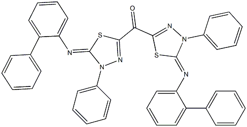 Phenyl[4-phenyl-5-(phenylimino)-4,5-dihydro-1,3,4-thiadiazole-2-yl] ketone Struktur