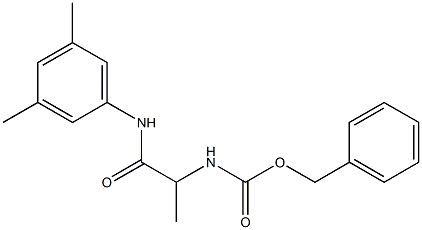 N-(3,5-Dimethylphenyl)-2-[[(benzyloxy)carbonyl]amino]-2-methylacetamide Struktur