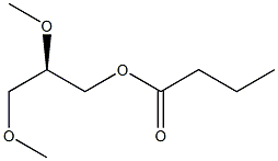 (-)-Butyric acid (R)-2,3-dimethoxypropyl ester Struktur