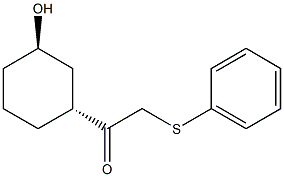 (1R,3R)-3-[1-Oxo-2-(phenylthio)ethyl]cyclohexan-1-ol Struktur