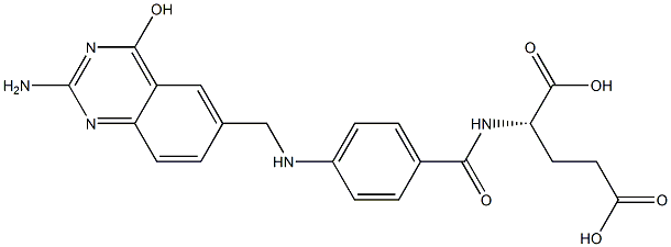 N-[4-[(2-Amino-4-hydroxyquinazolin-6-ylmethyl)amino]benzoyl]-L-glutamic acid Struktur