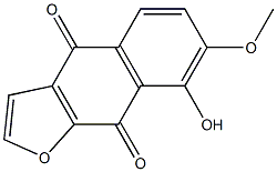 8-Hydroxy-7-methoxynaphtho[2,3-b]furan-4,9-dione Struktur