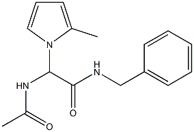 2-Acetylamino-2-(5-methyl-1H-pyrrole -yl)-N-benzylacetamide Struktur