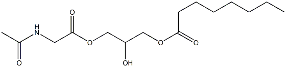 1-[(N-Acetylglycyl)oxy]-2,3-propanediol 3-octanoate Struktur