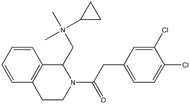 1,2,3,4-Tetrahydro-2-[(3,4-dichlorophenyl)acetyl]-1-[(N-cyclopropylmethyl-N-methylamino)methyl]isoquinoline Struktur