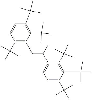 2-(2,3,4-Tri-tert-butylphenyl)-1-(2,3,6-tri-tert-butylphenyl)propane Struktur