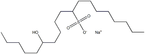 14-Hydroxynonadecane-9-sulfonic acid sodium salt Struktur