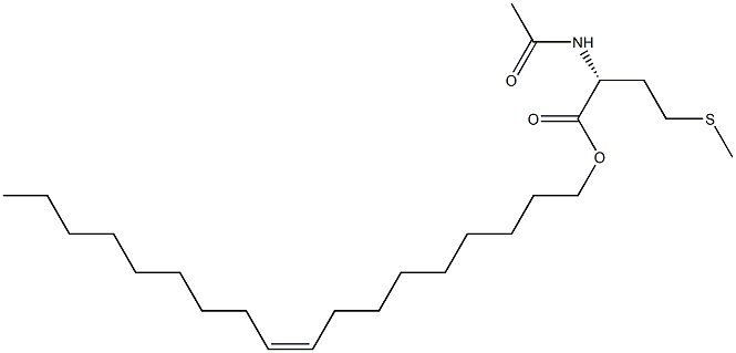 (R)-2-(Acetylamino)-4-(methylthio)butanoic acid (Z)-9-octadecenyl ester Struktur