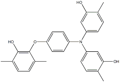 N,N-Bis(3-hydroxy-4-methylphenyl)-4-(6-hydroxy-2,5-dimethylphenoxy)benzenamine Struktur