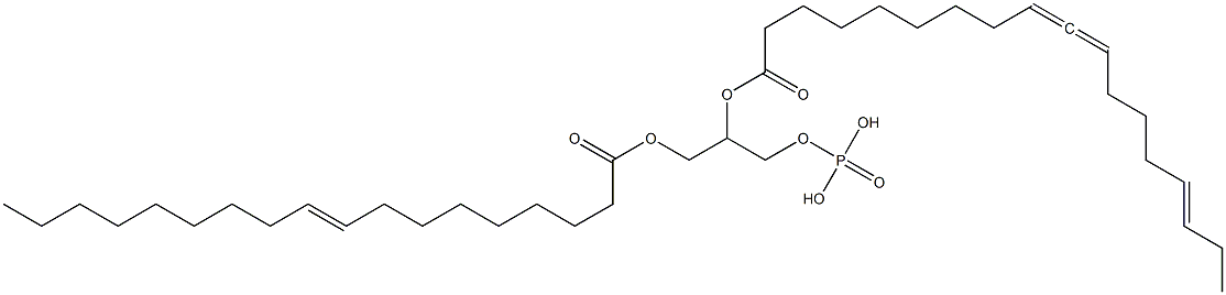 1-O-(9-Octadecenoyl)-2-O-(1-oxo-9,10,15-octadecatrien-1-yl)-glycerol-3-phosphoric acid Struktur