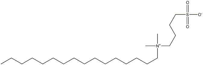 Hexadecyldimethyl(4-sulfonatobutyl)aminium Struktur