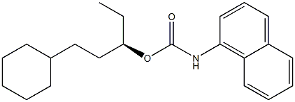 (+)-N-(1-Naphtyl)carbamic acid (R)-1-ethyl-3-cyclohexylpropyl ester Struktur