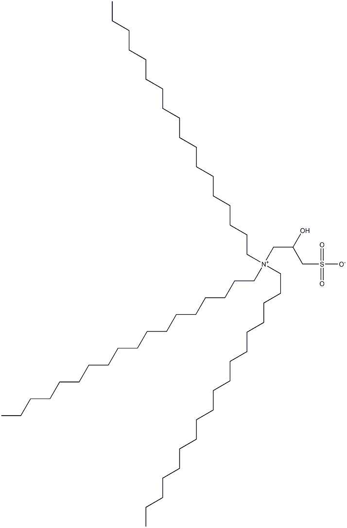 N,N-Dioctadecyl-N-(2-hydroxy-3-sulfonatopropyl)-1-octadecanaminium Struktur