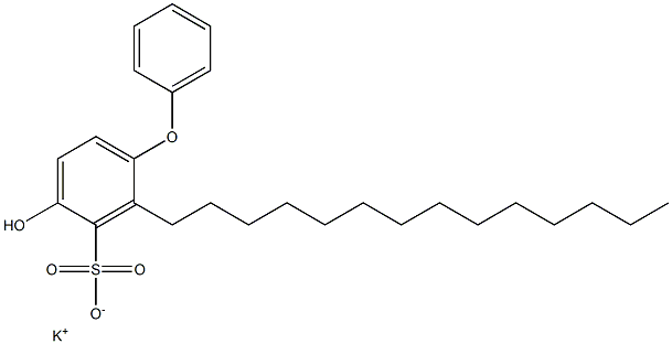 4-Hydroxy-2-tetradecyl[oxybisbenzene]-3-sulfonic acid potassium salt Struktur